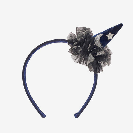 Serre-tête sorcière en velours : déguisement enfant Halloween