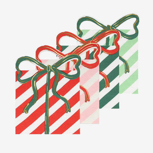 Serviettes en papier cadeaux de Noël - décoration de table Noël 