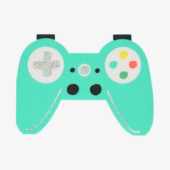 16 serviettes en papier vertes, idéales pour un anniversaire ado