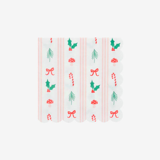 16 serviettes motifs de noël imaginées par meri meri pour une table noel féérique 