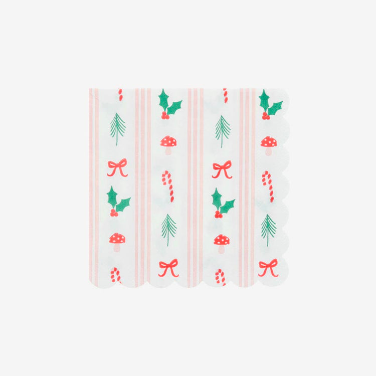16 serviettes motifs de noël imaginées par meri meri pour une table noel féérique 