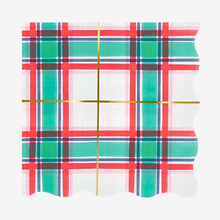 comment dresser une table noel originale avec serviettes en papier tartan meri meri