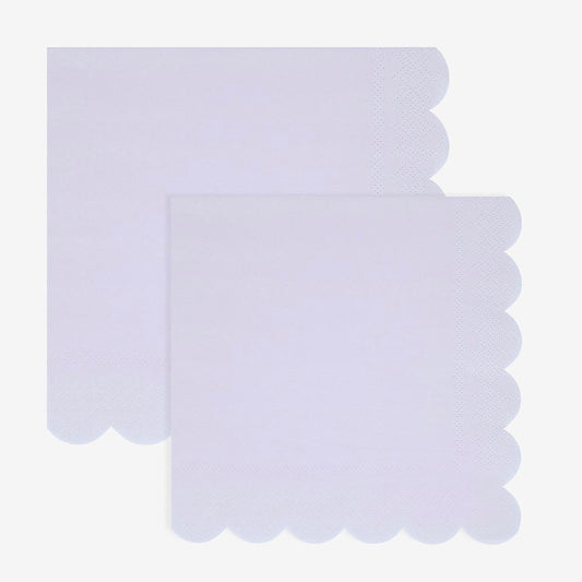 Serviettes en papier : 16 serviettes mauves