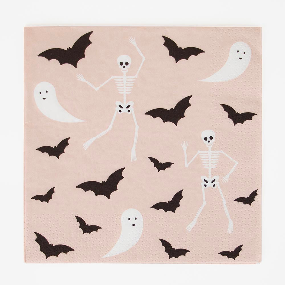 20 servilletas de papel para decoración de mesa de Halloween