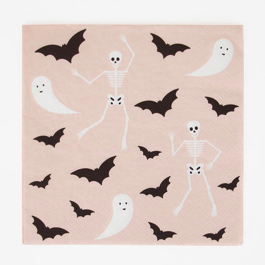 20 serviettes en papier pour decoration de table halloween