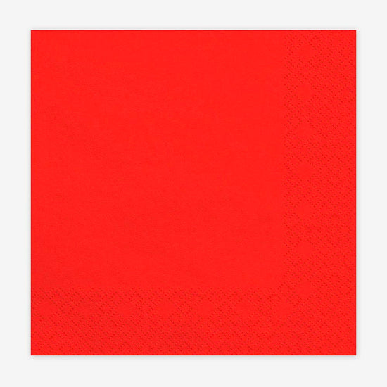 Serviettes rouges : décoration de table