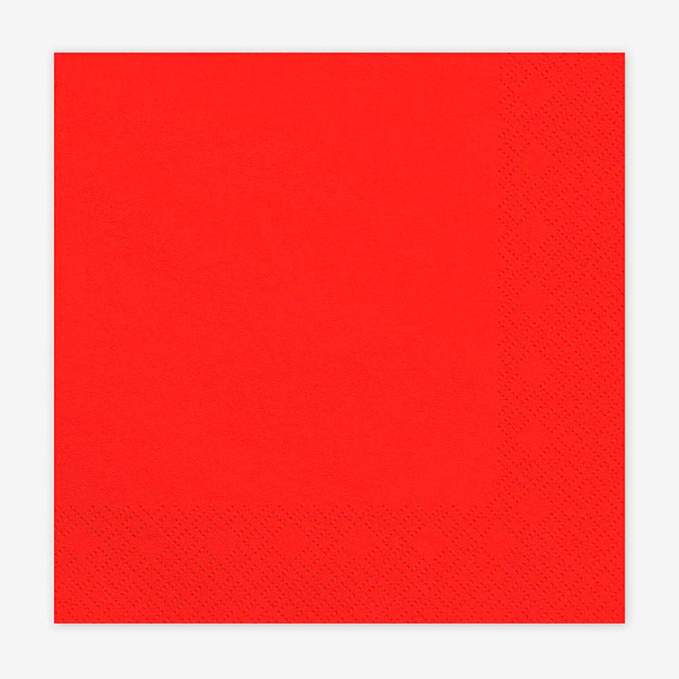 Serviettes rouges : décoration de table