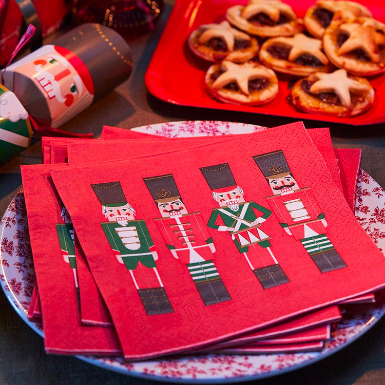 20 serviettes de noël pour table festive