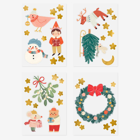 Stickers de noel pour fenêtres pour decoration de noel original