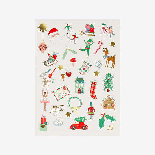 10 feuilles de stickers autocollant  Noël : activités manuelles noel