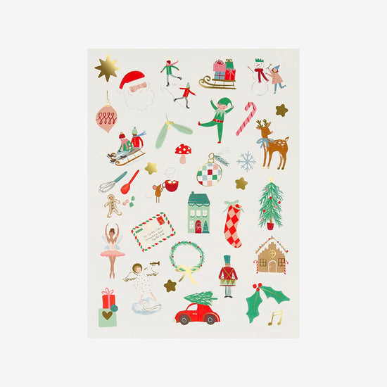 10 feuilles de stickers autocollant  Noël : activités manuelles noel