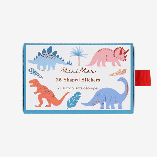 25 stickers dino prédécoupés