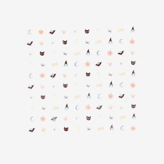 idée cadeau pour anniversaire halloween : 200 stickers ongles halloween 