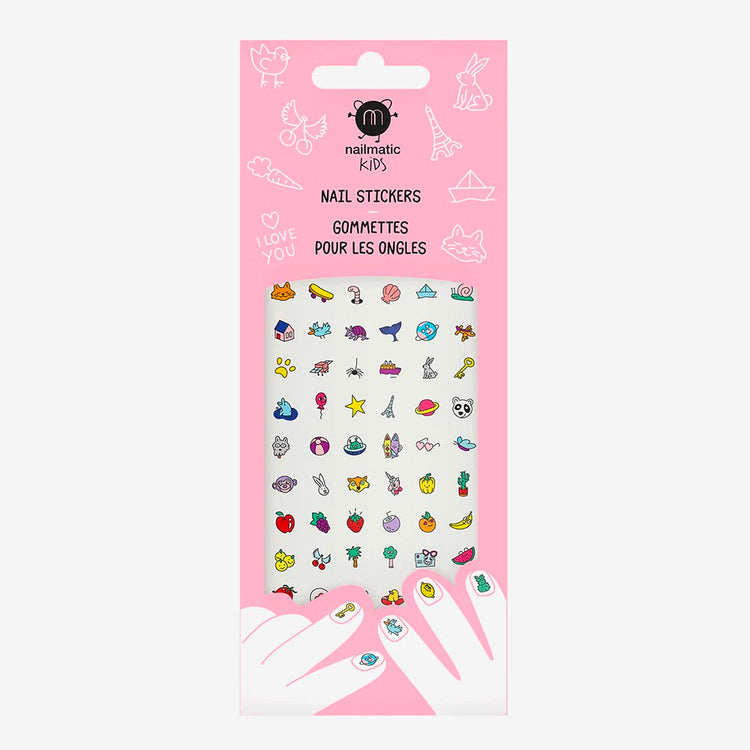 72 stickers d'ongles happy