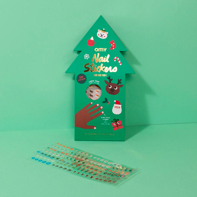 200 stickers de Noël pour les ongles 