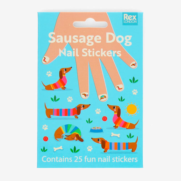 25 stickers d'ongles chiens