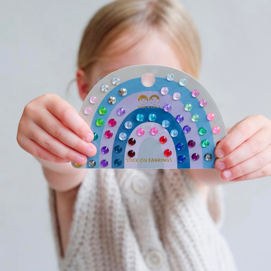Stickers boucles d'oreilles multicolores : idée cadeau pochette surprise anniversaire enfant