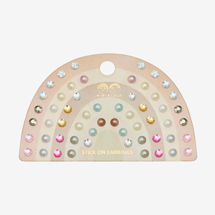 Stickers boucles d'oreilles perles et pierres : idée cadeau anniversaire enfant