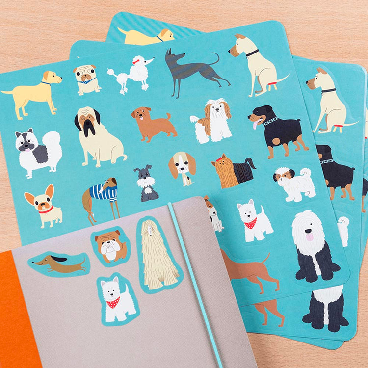 1 planche de stickers chiens parfait pour cadeau de Noël