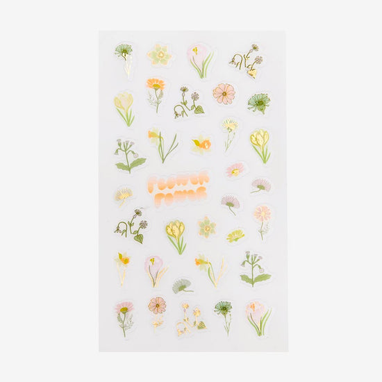 Stickers fleurs pastel : decoration anniversaire personnalisée