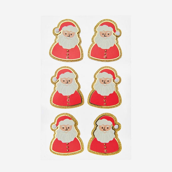 Stickers Père Noël : décoration cadeaux de Noël