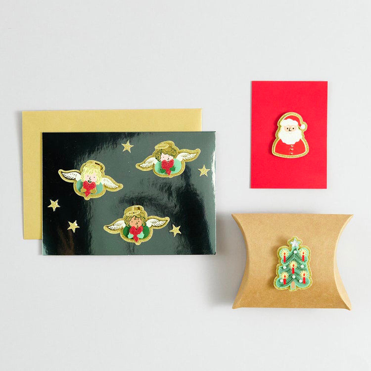 Stickers Père Noël : papeterie de Noël