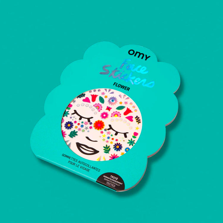 Stickers fleuris pour maquillage de fête bohème ou enfant