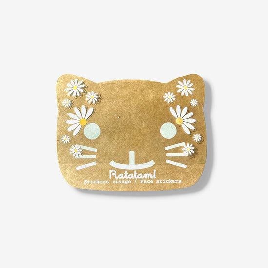 Stickers de visage felurs - accessoire déguisement enfant anniversaire à thème