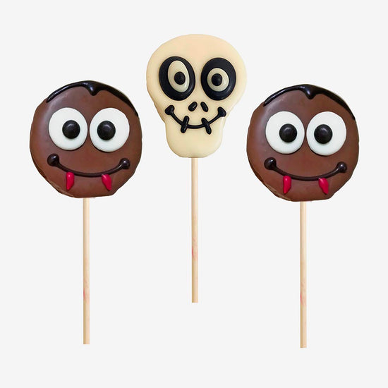 Sucette chamallow et chocolat Halloween : cadeau pochette surprise halloween 