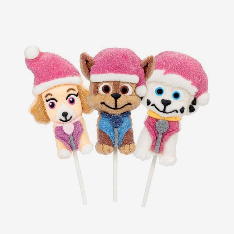 Sucette en guimauve Pat'Patrouille de Noël : bonbon de Noël