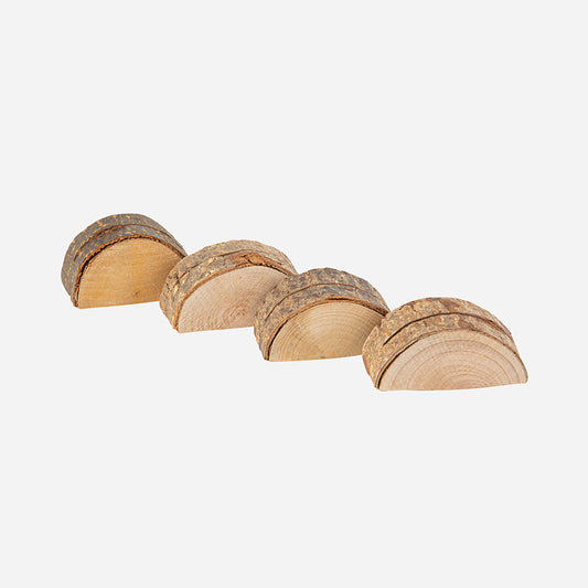 4 supports marque place en bois pour deco de table champetre chic