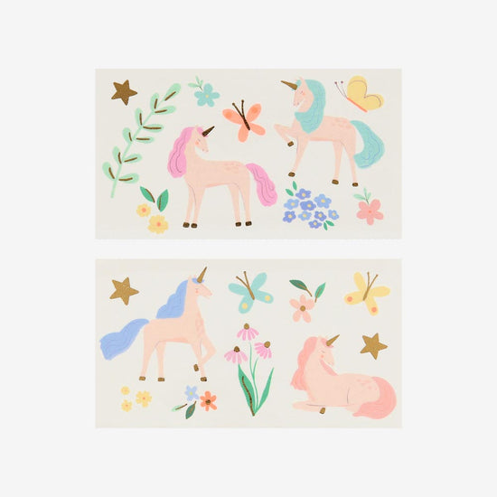 Tatouages licornes à offrir, pour une fête licorne 