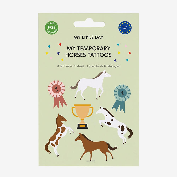 8 Assiettes cheval pour anniversaire - My Little Day