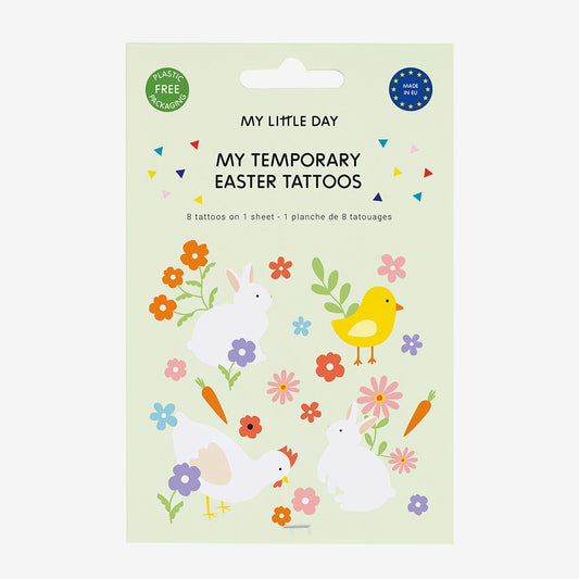 8 tatouages éphémères lapins pour enfant My Little Day