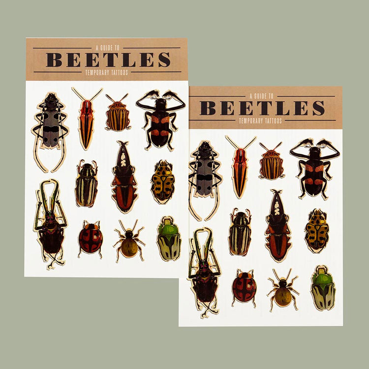 2 planches tattoo insectes parfait pour pochette surprise de Noël