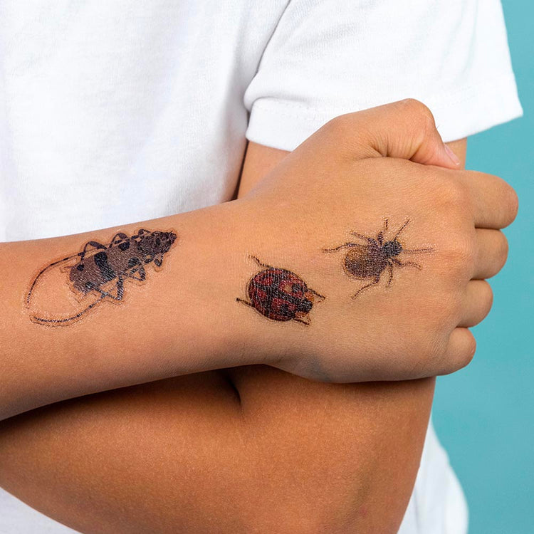 2 planches tattoo insectes idéal pour enfants