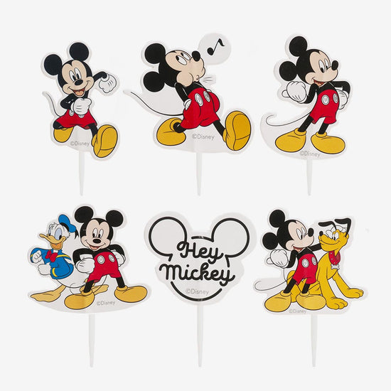30 Cake toppers Mickey : decoration gateau anniversaire disney