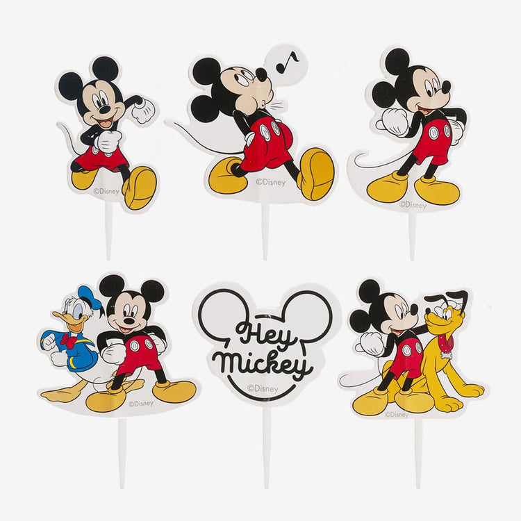 30 Cake toppers Mickey : decoration gateau anniversaire disney