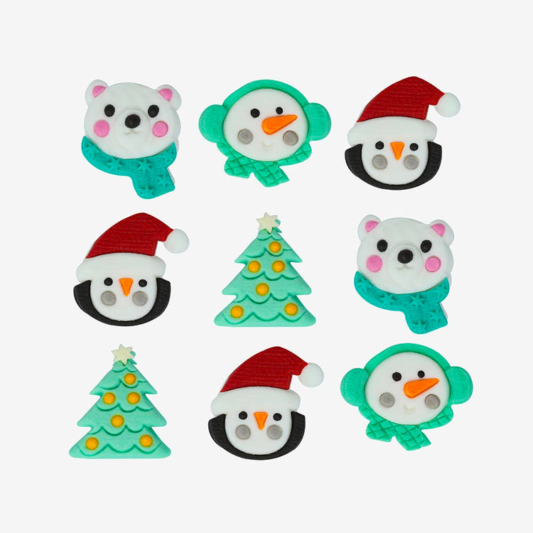 12 polar sweet decorations