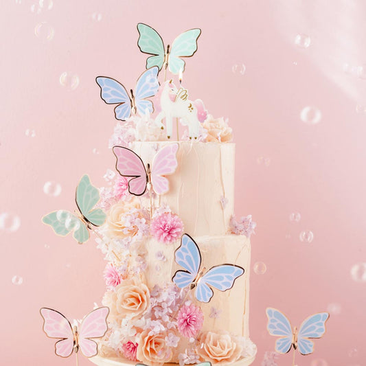 9 toppers papillon pour décorer ses cupcakes