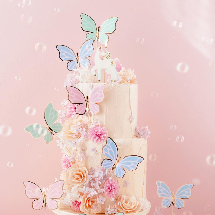 9 toppers papillon pour décorer ses cupcakes