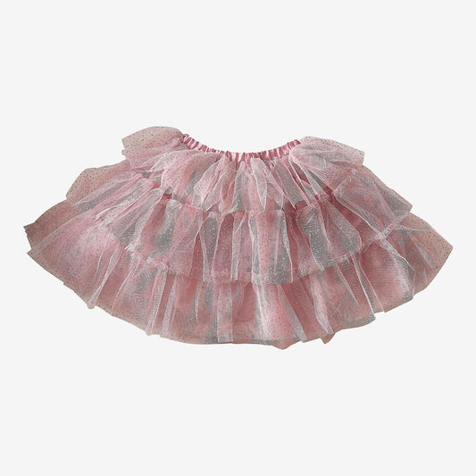 Pink and silver tulle tutu