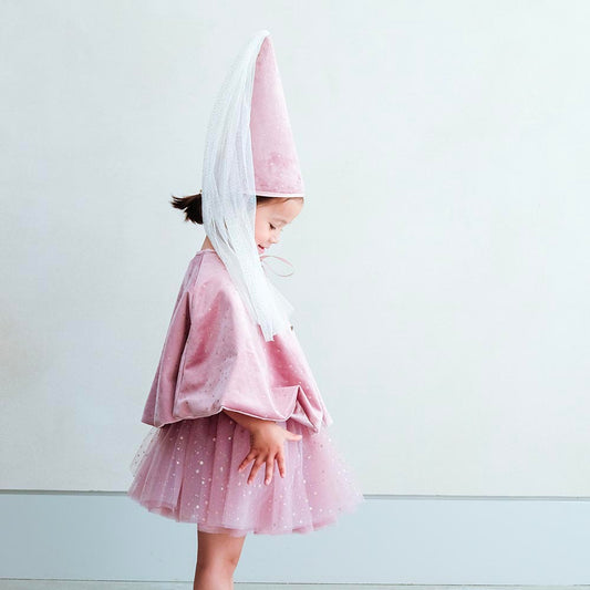 Tutú de princesa rosa brillante: complemento del disfraz de niña