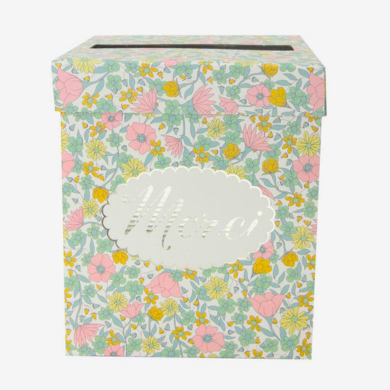 urne merci liberty en carton pour les mariage