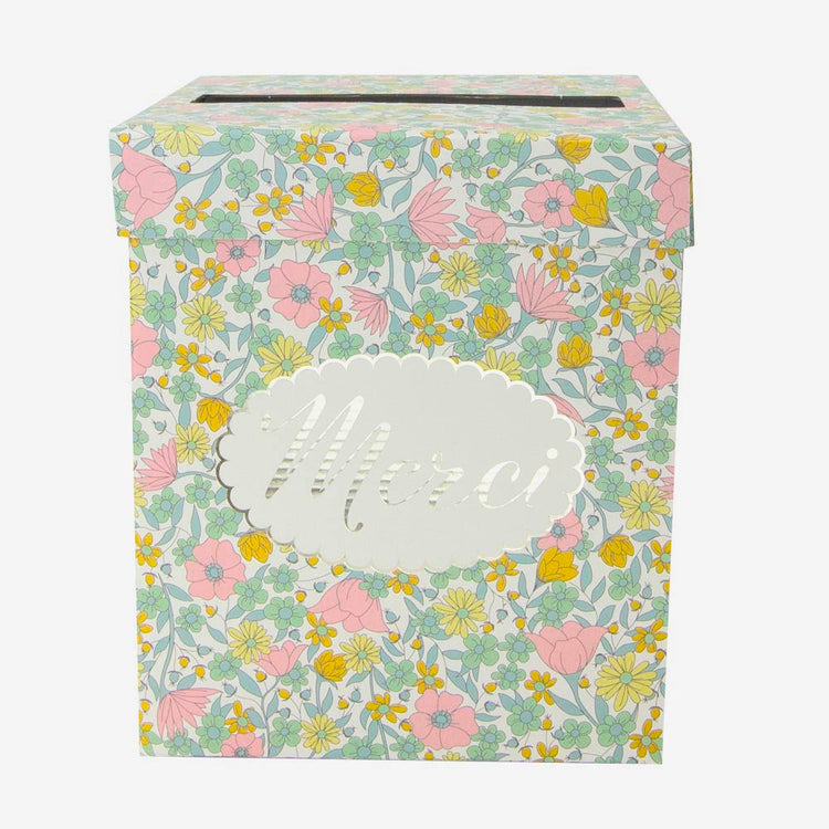 urne merci liberty en carton pour les mariage