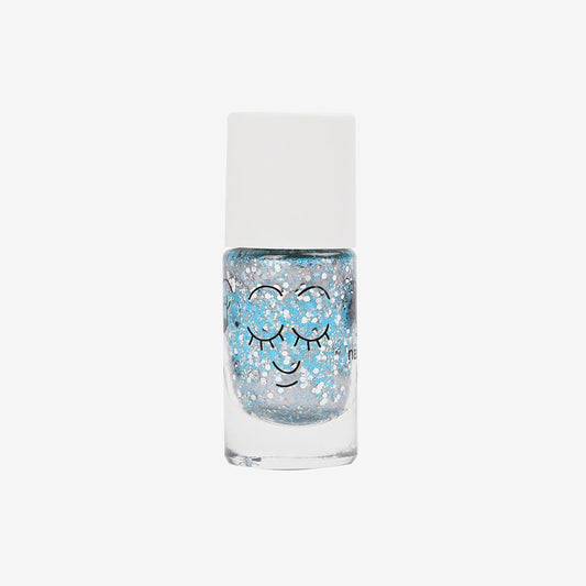 1 vernis à ongles à base d'eau : bleu glitter