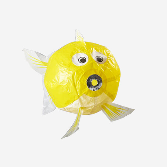 Ballon en forme de poisson jaune décoration petit cadeau anniversaire enfant