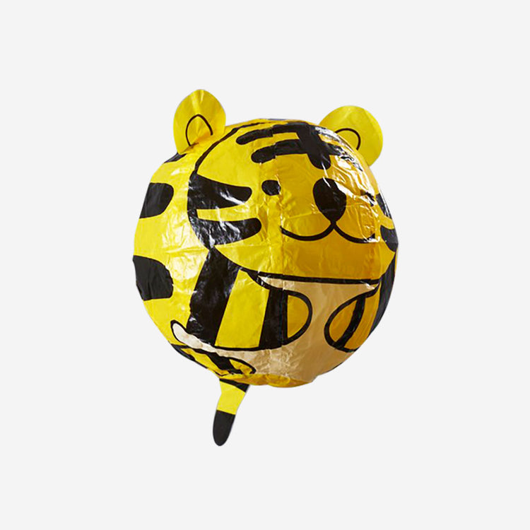 Ballon en papier forme de tigre anniversaire enfant thème félins