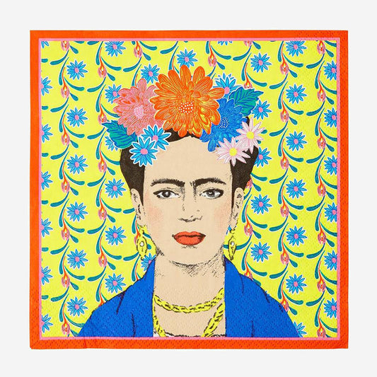 Servilletas de papel Frida Kahlo cumpleaños