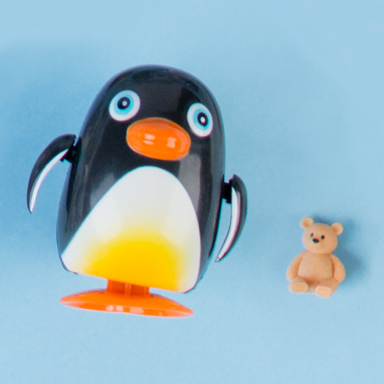 Petits cadeaux enfants anniversaire : figurine ourson et pingouin mécanique
